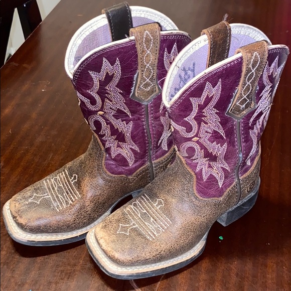 purple ariat boots